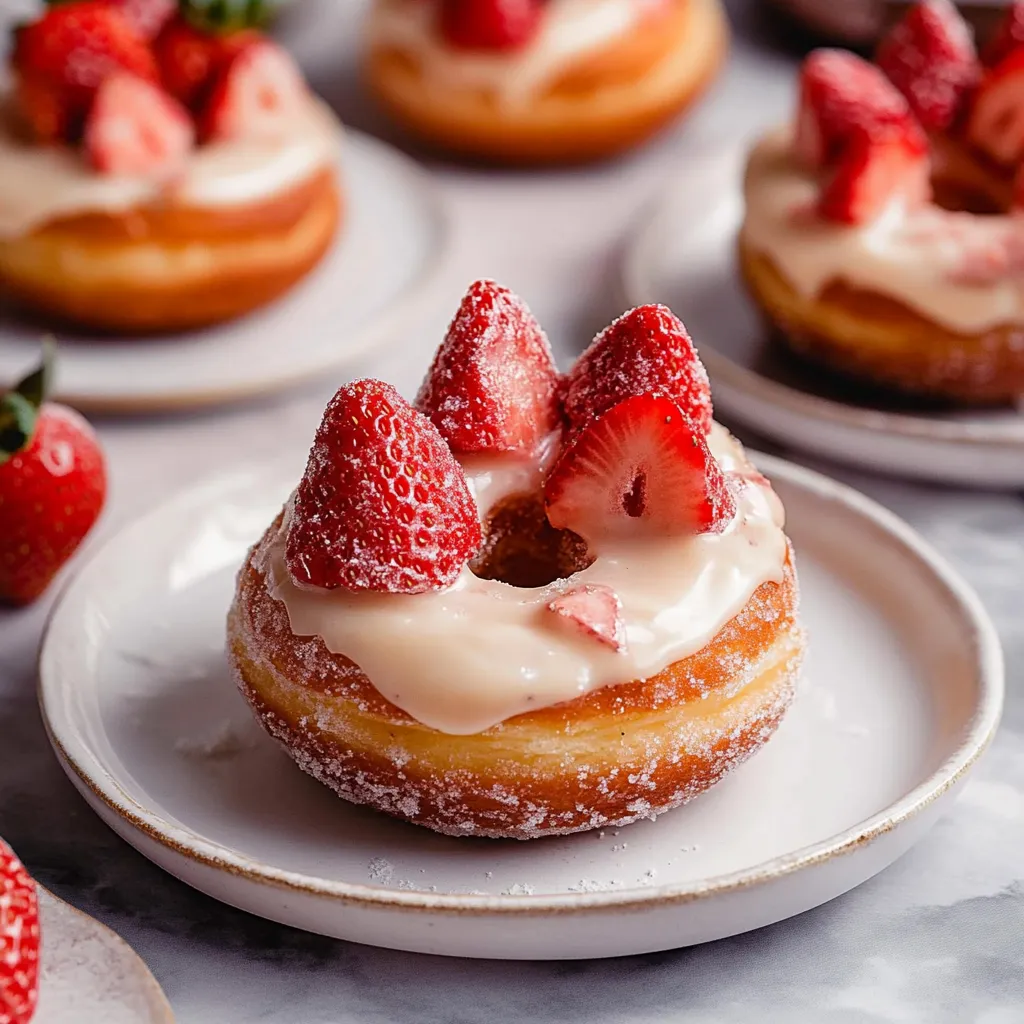 Strawberry Vanilla Bean Cronut