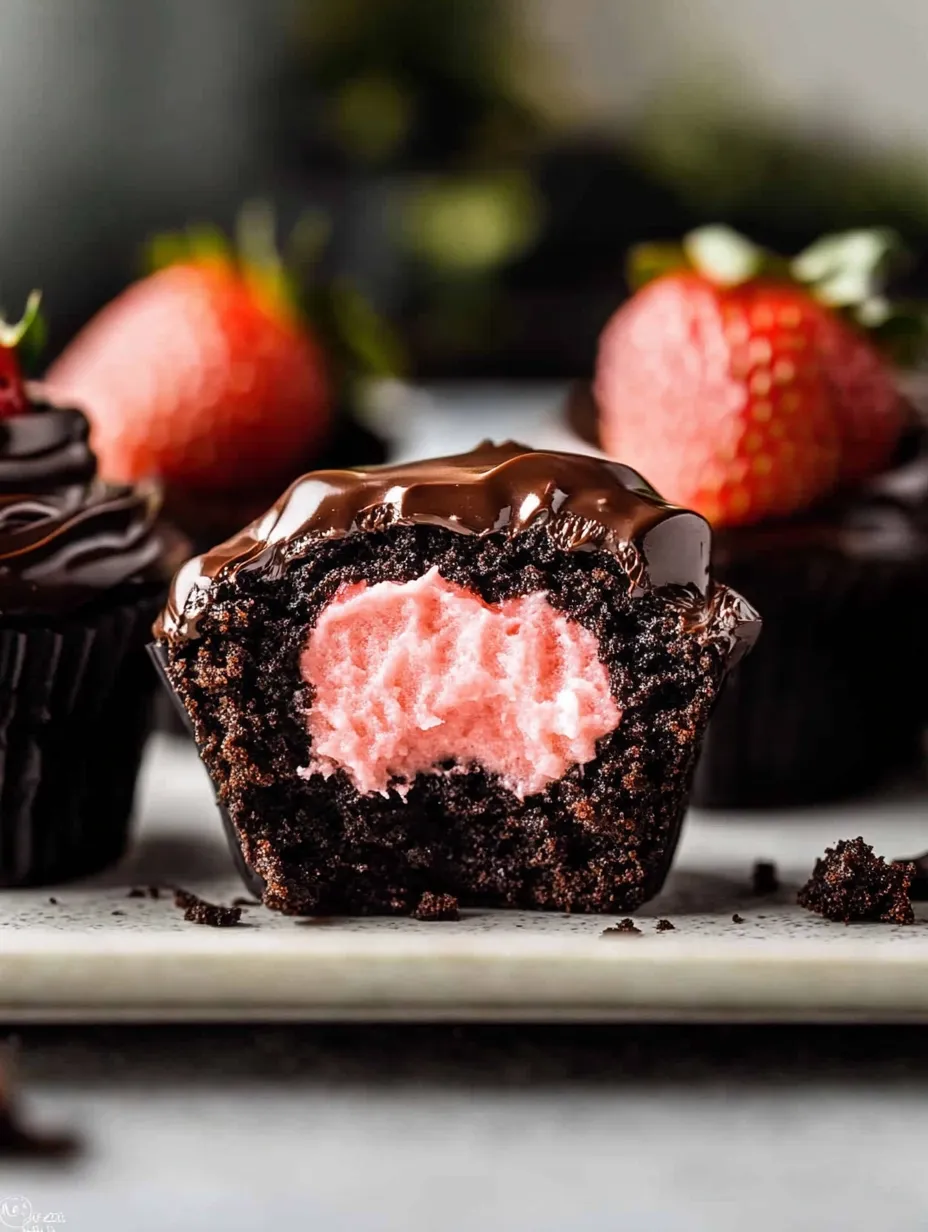 Chocolate Covered Strawberry Cupcakes Recipe