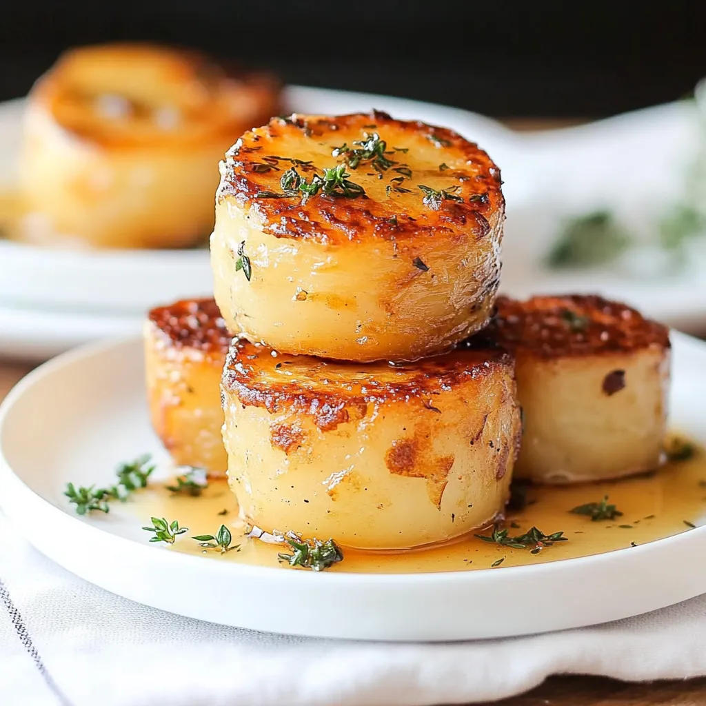 Garlic Butter Fondant Potatoes Recipe