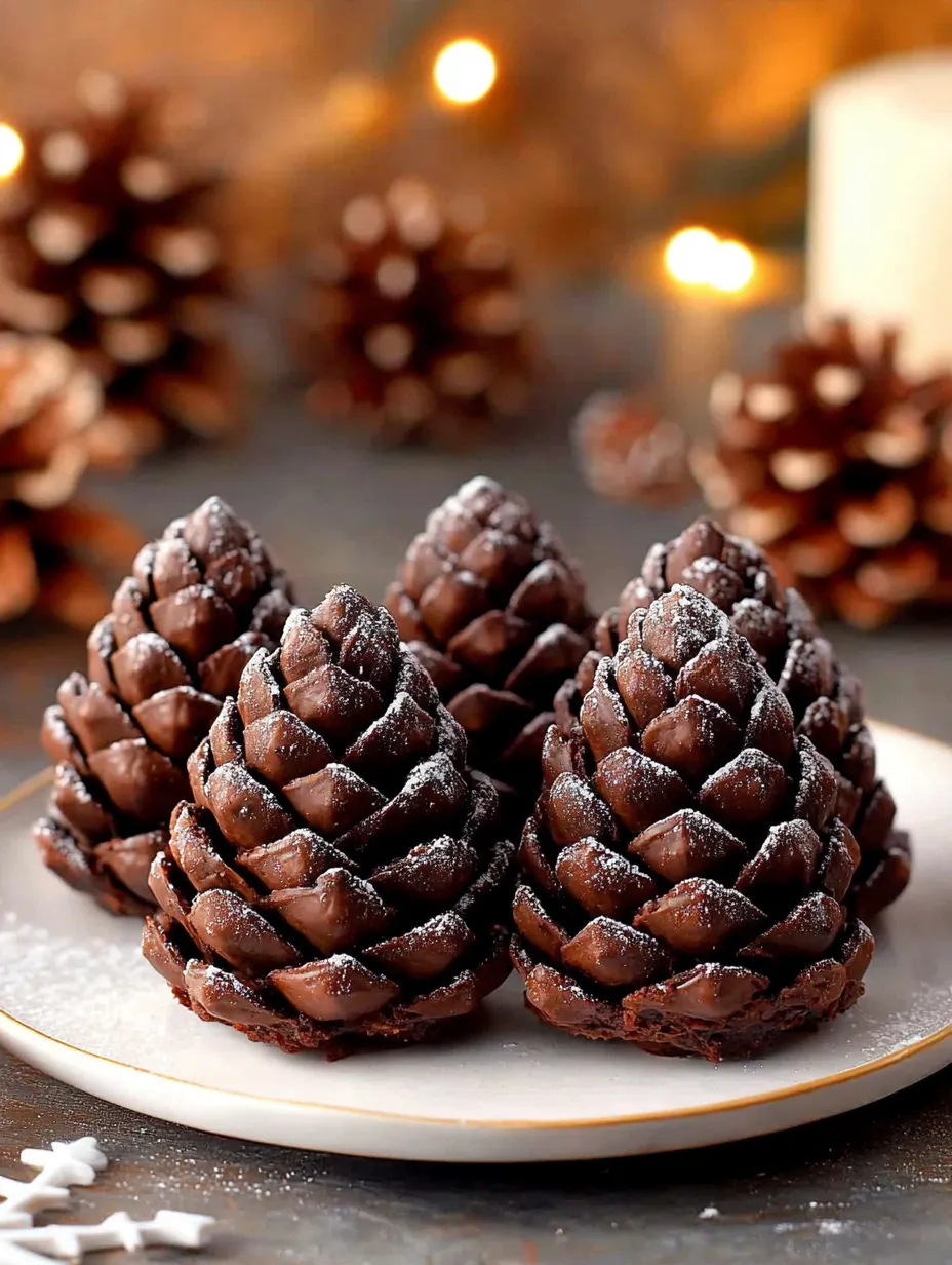 Brownie Pinecones For Christmas