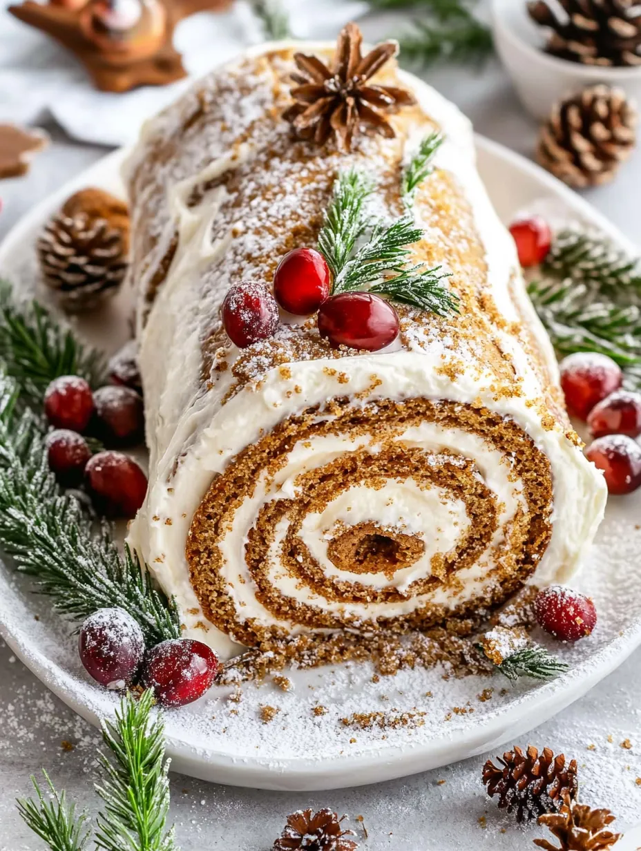 Gingerbread Yule Log