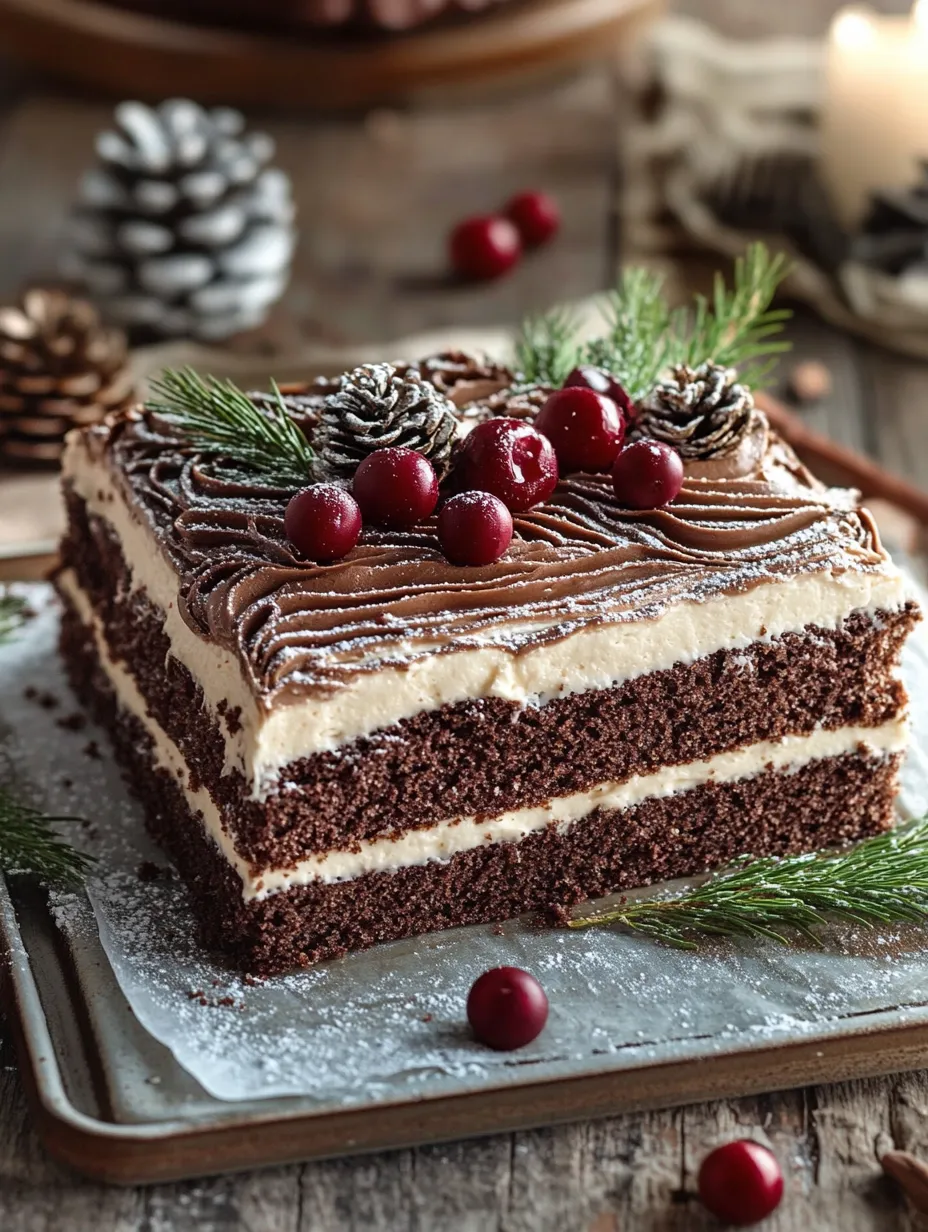 Delicious Christmas Yule Log Sheet Cake