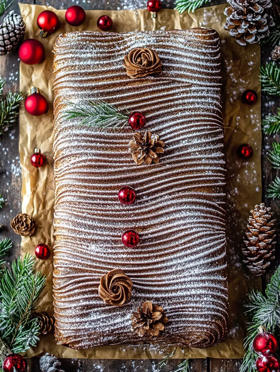 Christmas Yule Log Sheet Cake