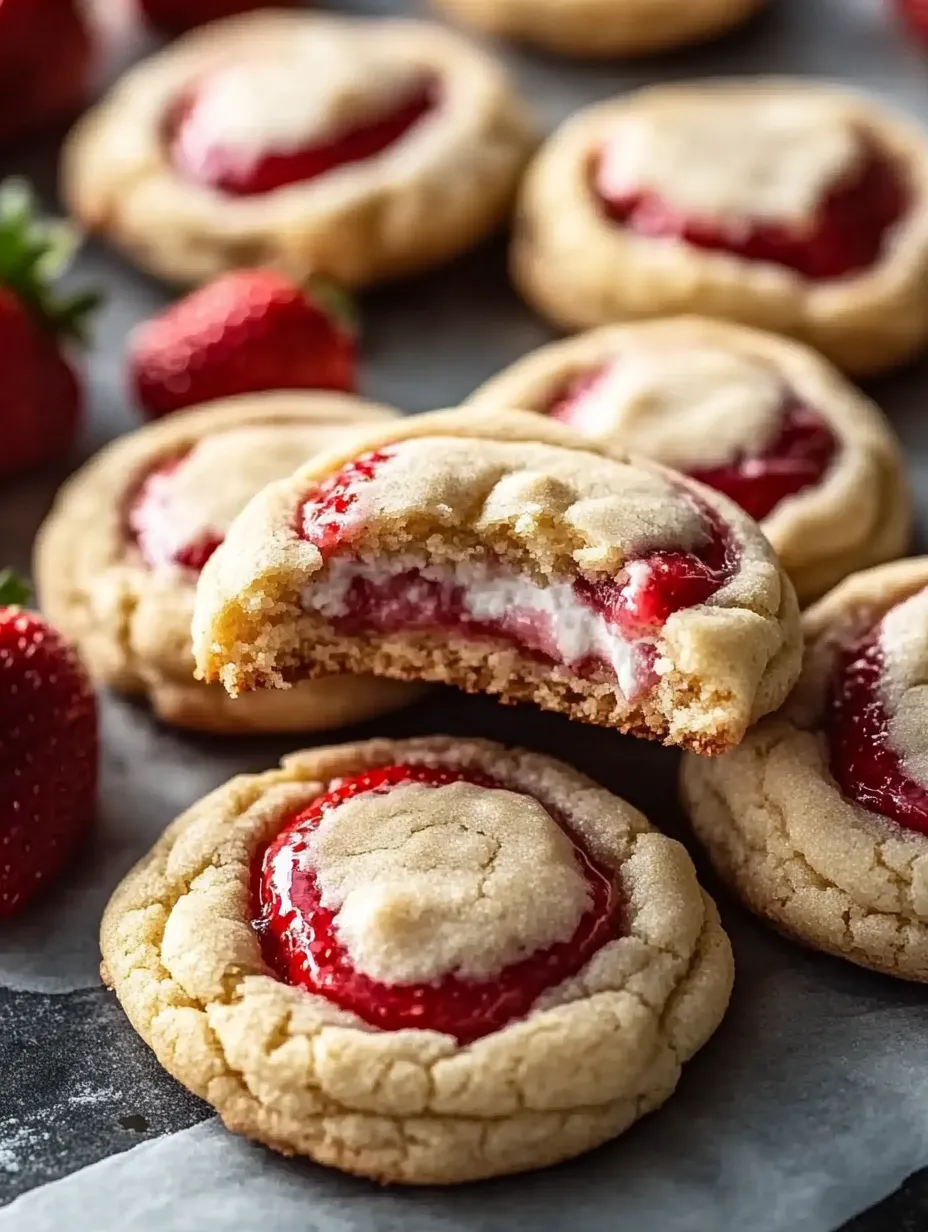 Strawberry Cheesecake Stuffed Cookies