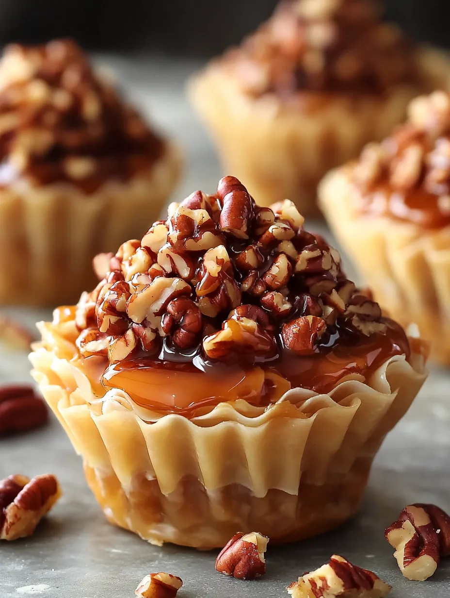 Caramel Pecan Baklava Cups Recipe