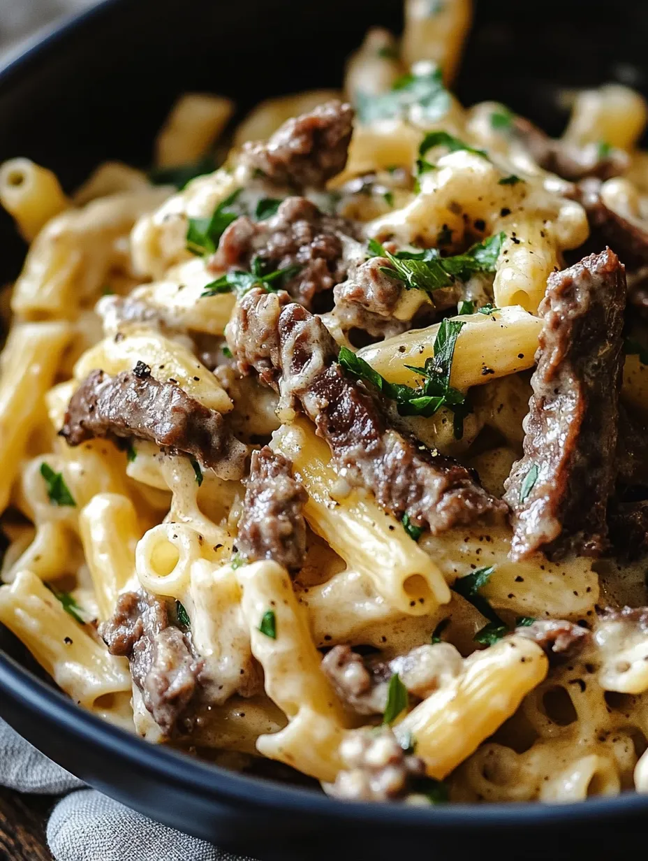 Philly Cheesesteak Pasta