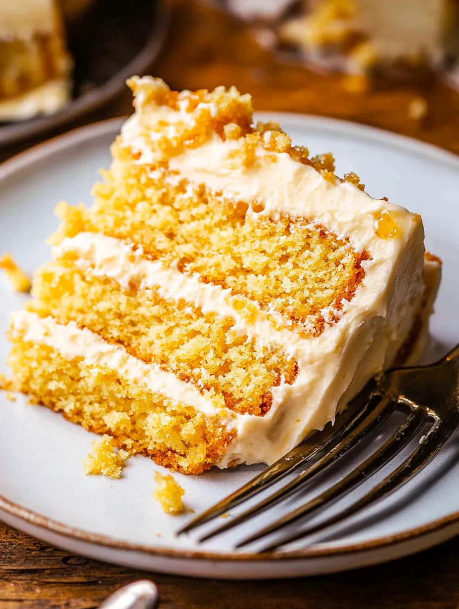 Layered Cornbread Cake with Whipped Honey Butter Frosting
