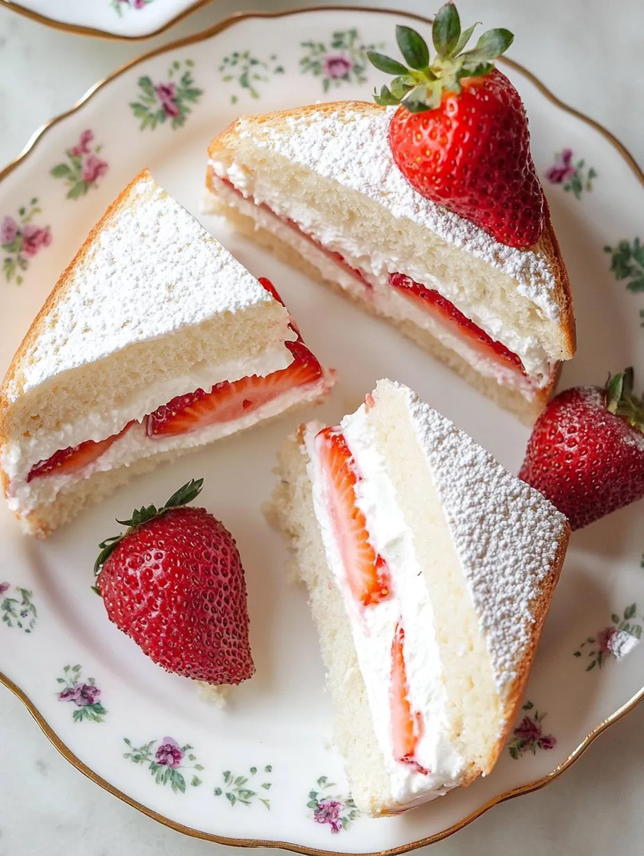 Strawberry Cream Sandwiches