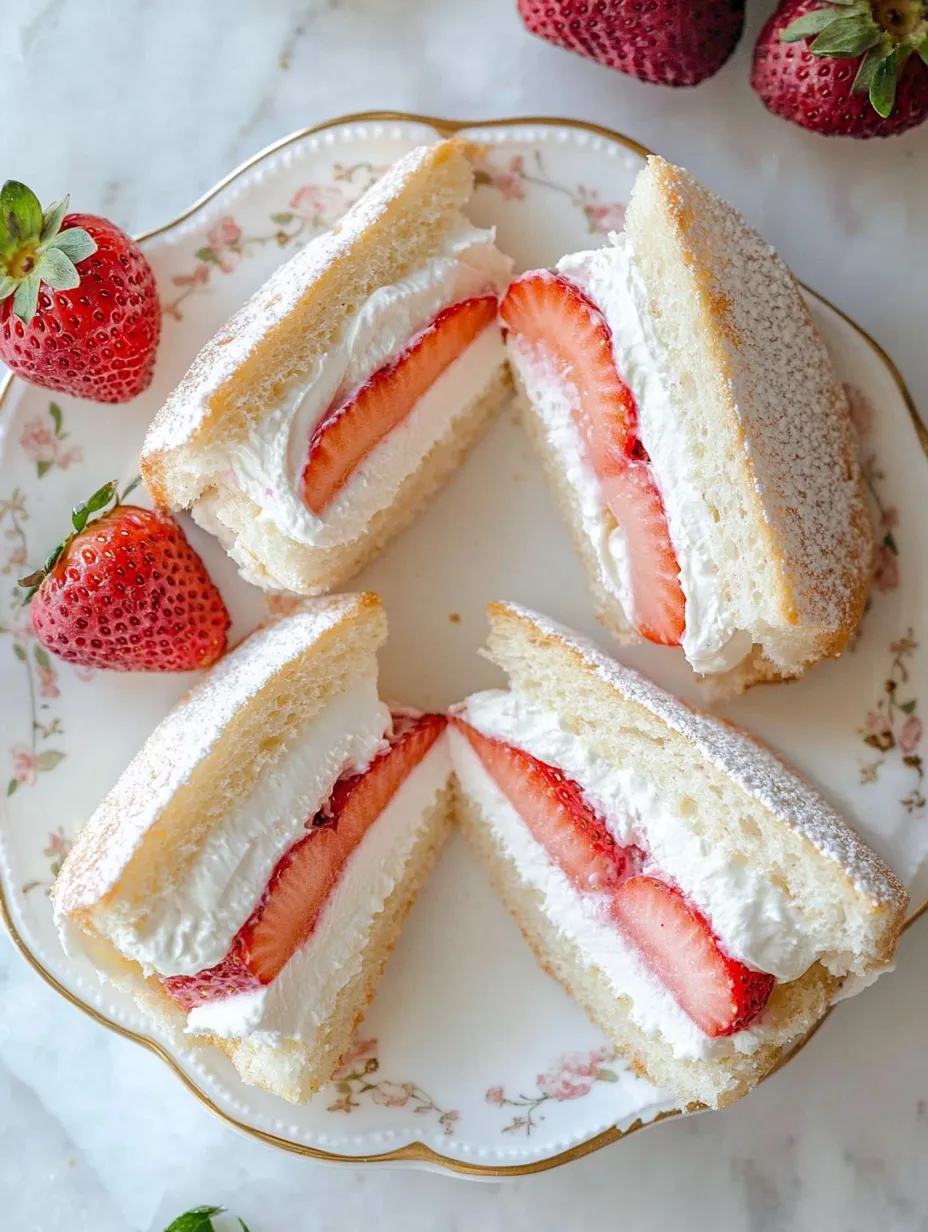 Easy Strawberry Cream Sandwiches