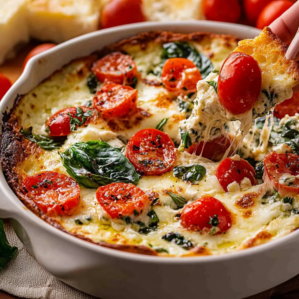 Warm Caprese Cheese Dip Recipe