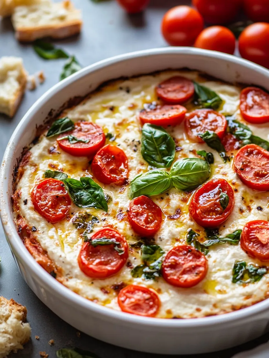 Warm Caprese Cheese Dip