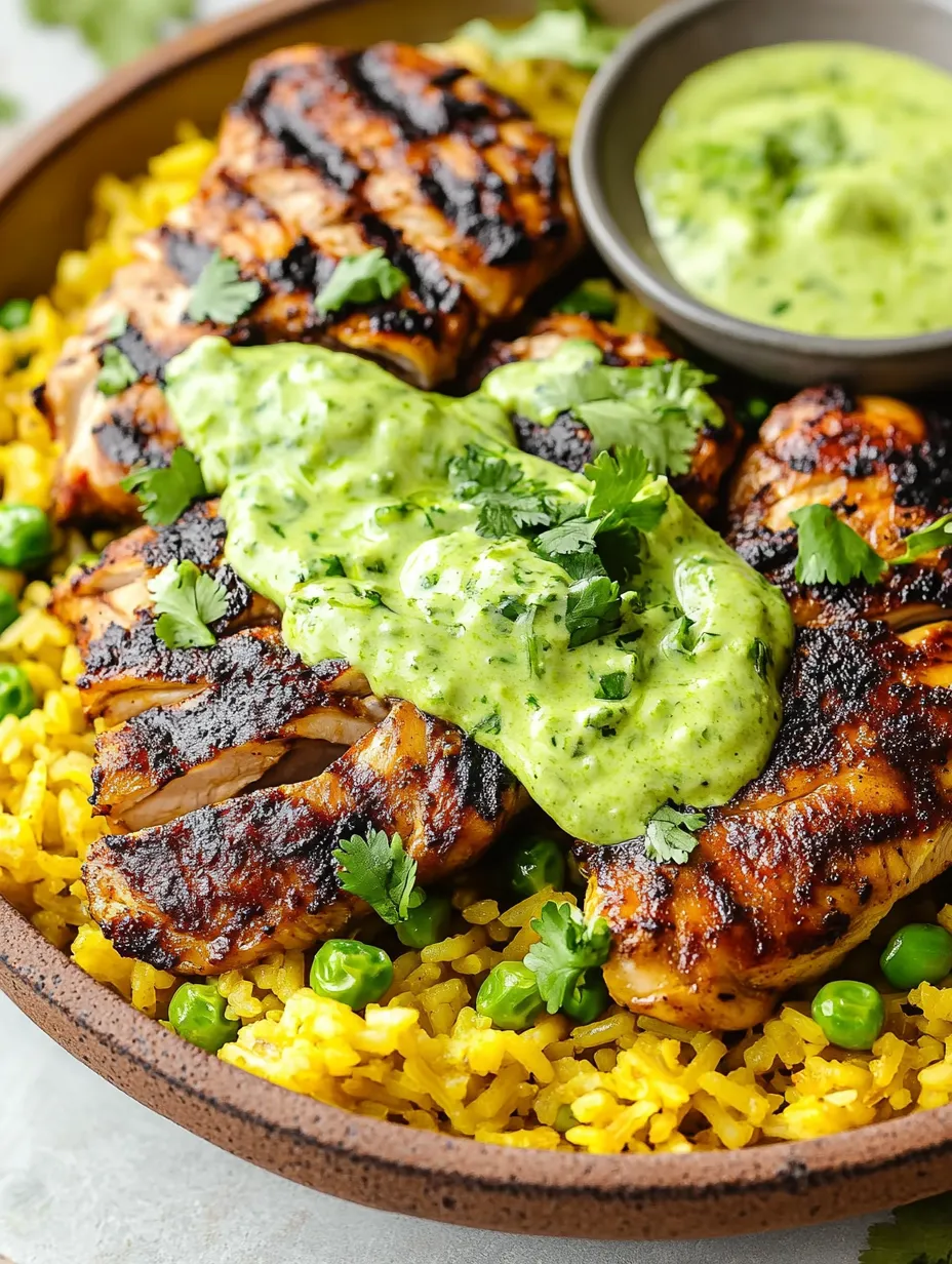 Peruvian Chicken with Green Sauce