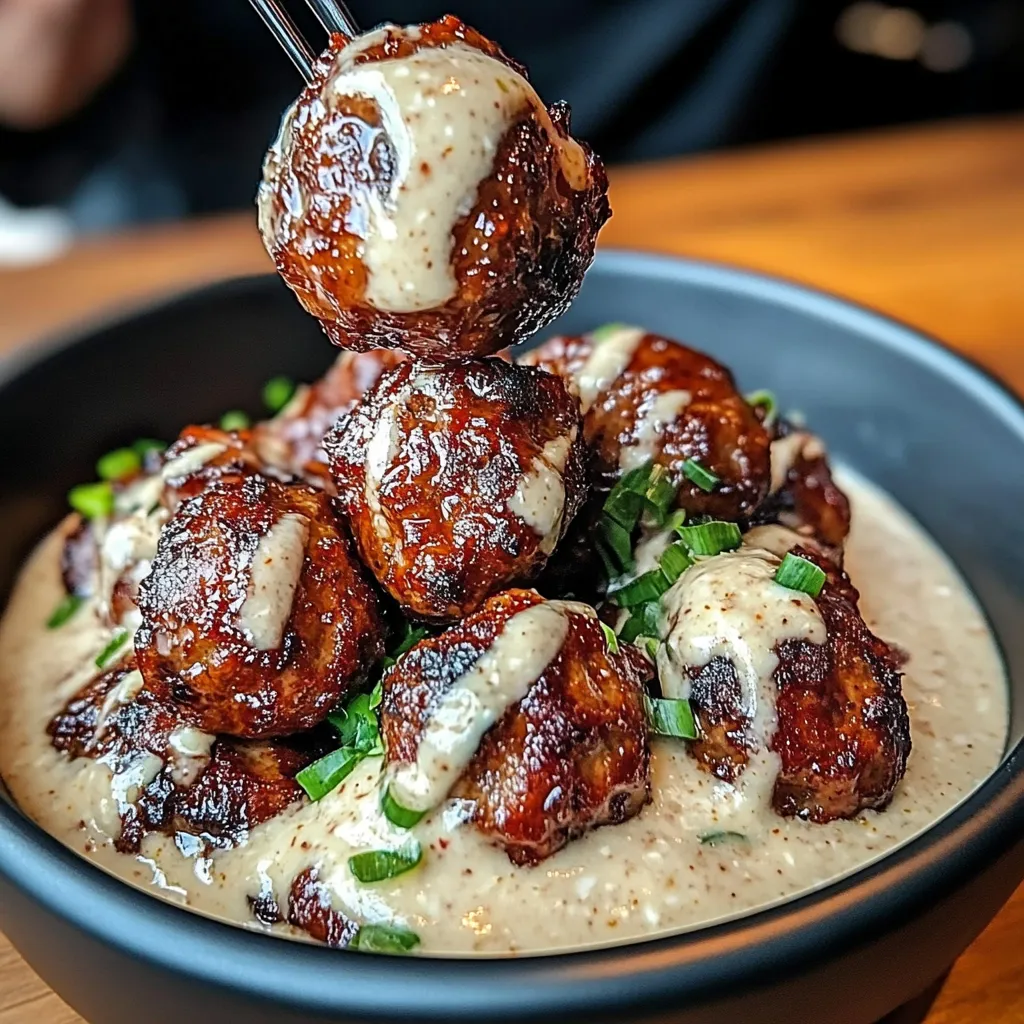 Korean BBQ Meatballs with Spicy Mayo Dip Recipe