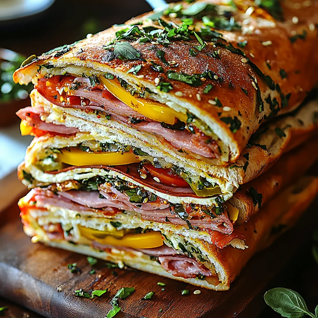Classic Italian Muffuletta Sandwich Recipe