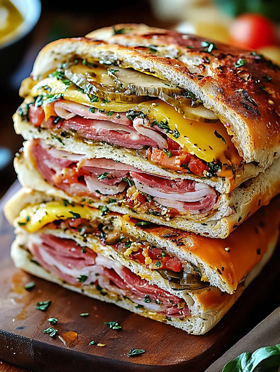 Classic Italian Muffuletta Sandwich