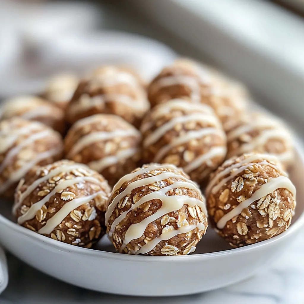 Cinnamon Roll Protein Bites Recipe