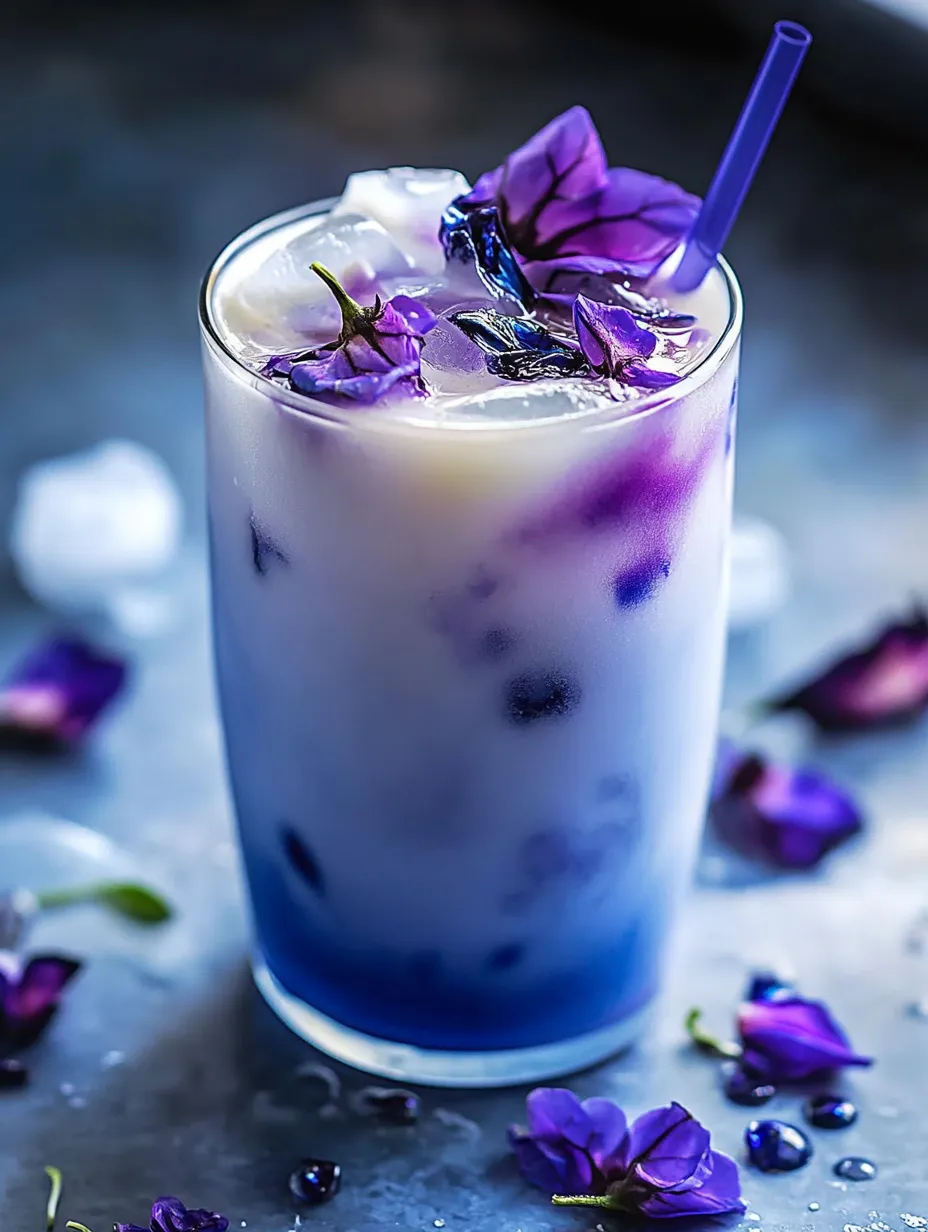 Easy Iced Butterfly Pea Flower Tea Latte