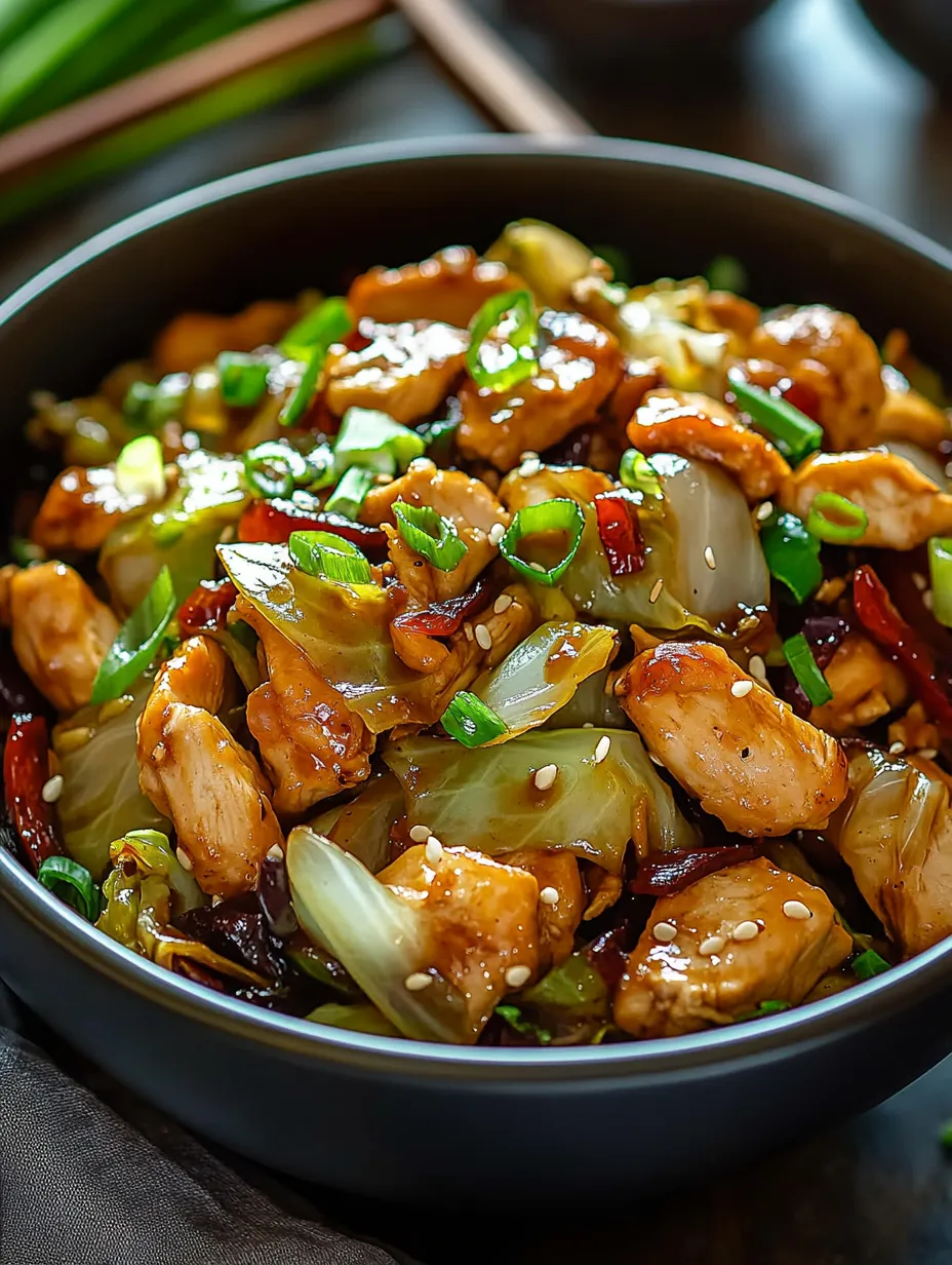 Chinese Chicken Cabbage Stir-Fry