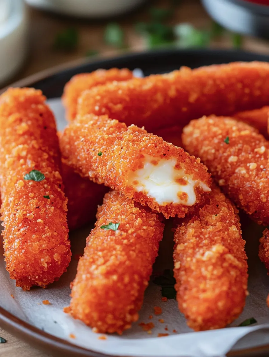Hot Cheeto Mozzarella Sticks Recipe