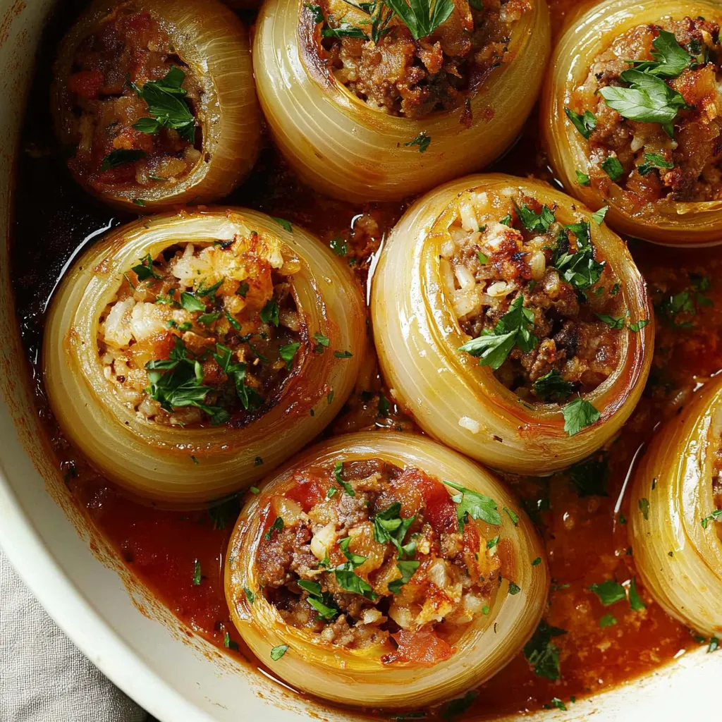 Authentic Greek Stuffed Onions (Salantourmasi) Recipe