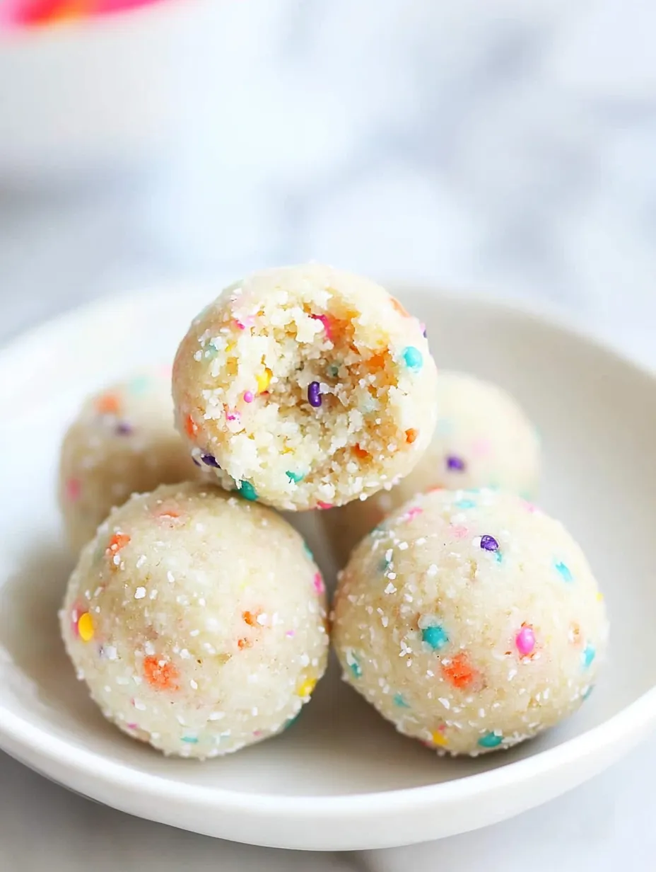 Easy Applesauce Birthday Cake Protein Balls Recipe