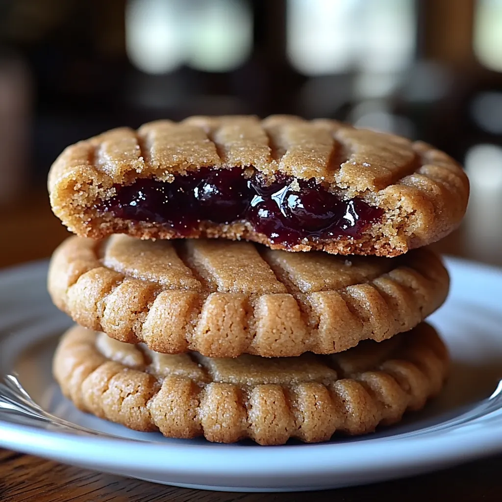 Peanut Butter & Jelly Stuffed Cookies Recipe