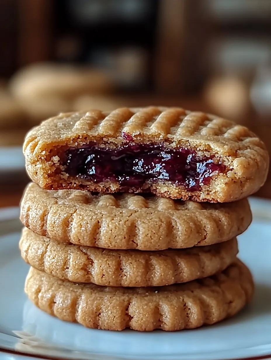 Peanut Butter & Jelly Stuffed Cookies