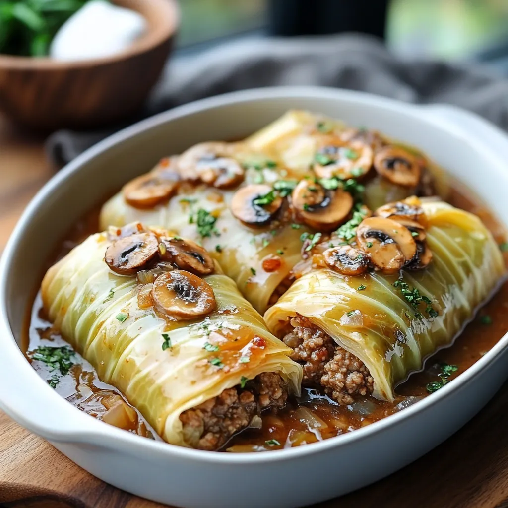 Polish Gołąbki with Mushroom Sauce Recipe