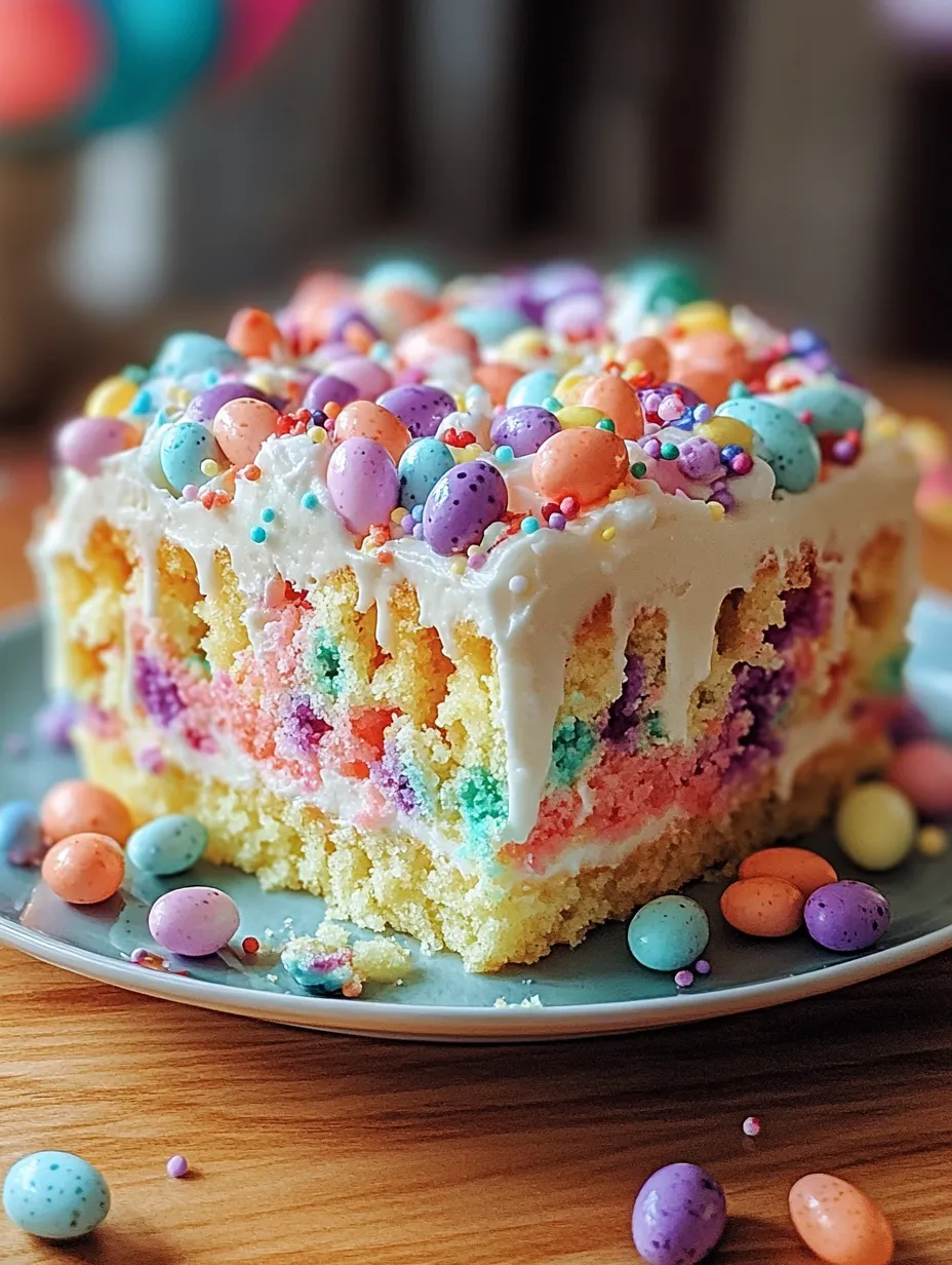 Easy Easter Poke Cake