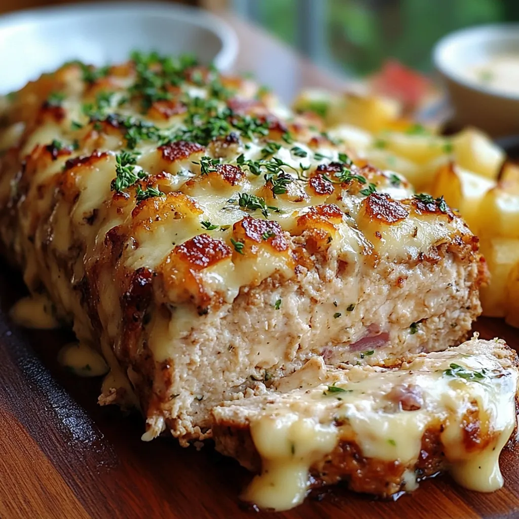 Chicken Cordon Bleu Meatloaf Extravaganza
