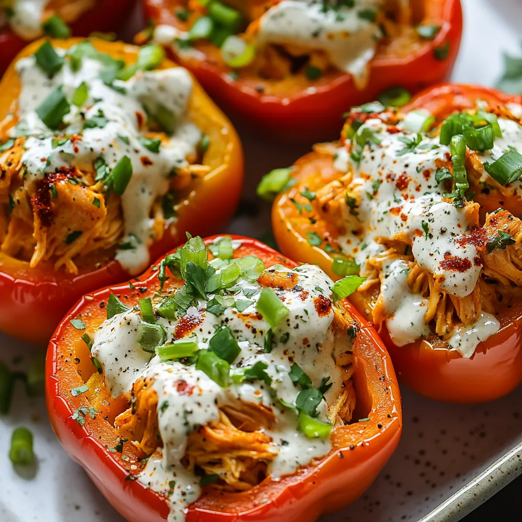 Buffalo Chicken Stuffed Peppers Recipe