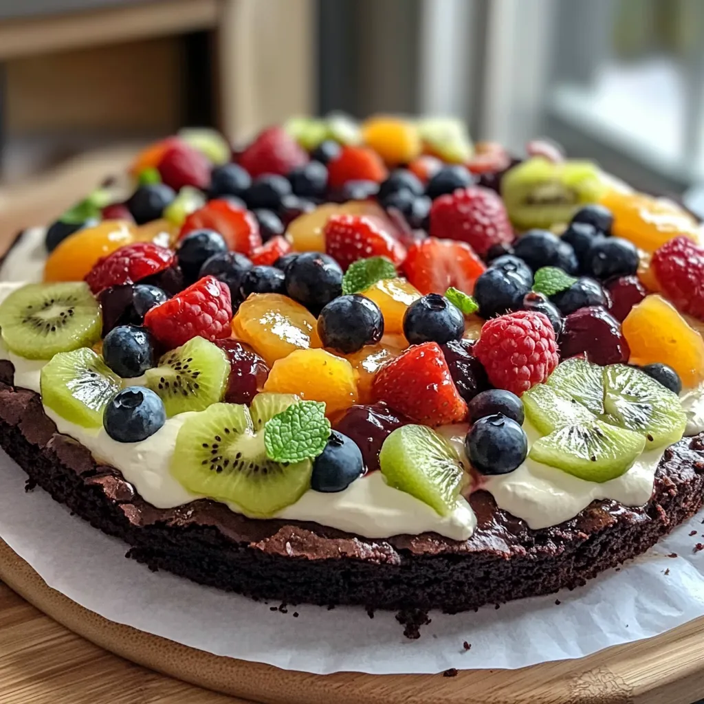 Easy Brownie Fruit Pizza Recipe