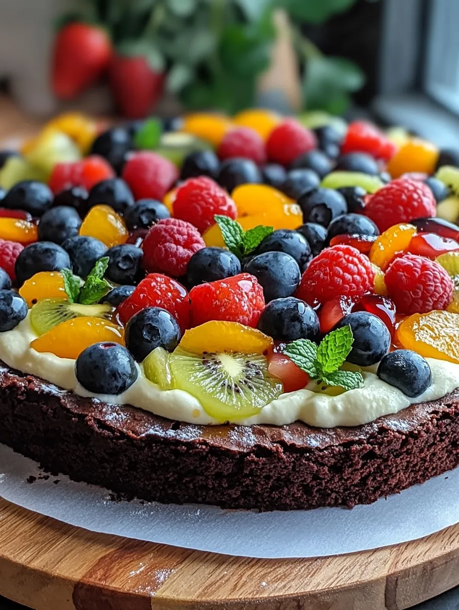 Brownie Fruit Pizza Recipe