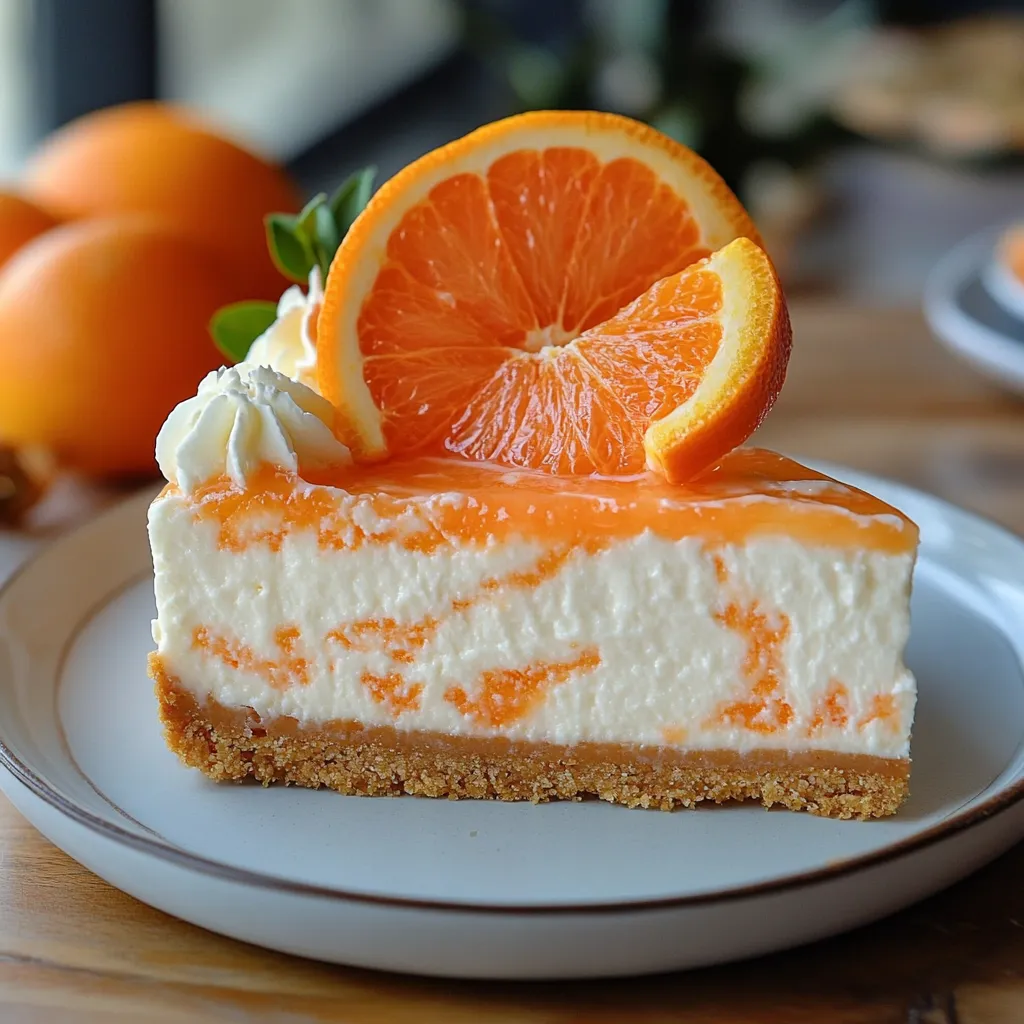 Easy No-Bake Orange Creamsicle Cheesecake Recipe