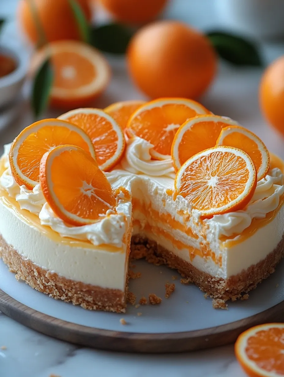 No-Bake Orange Creamsicle Cheesecake
