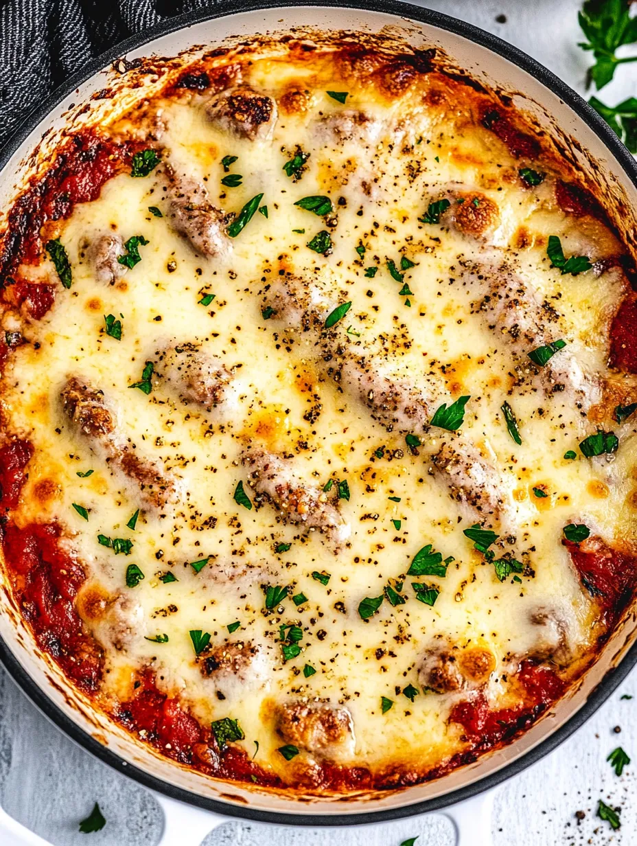 One-Pan Cheesy Baked Italian Sausage