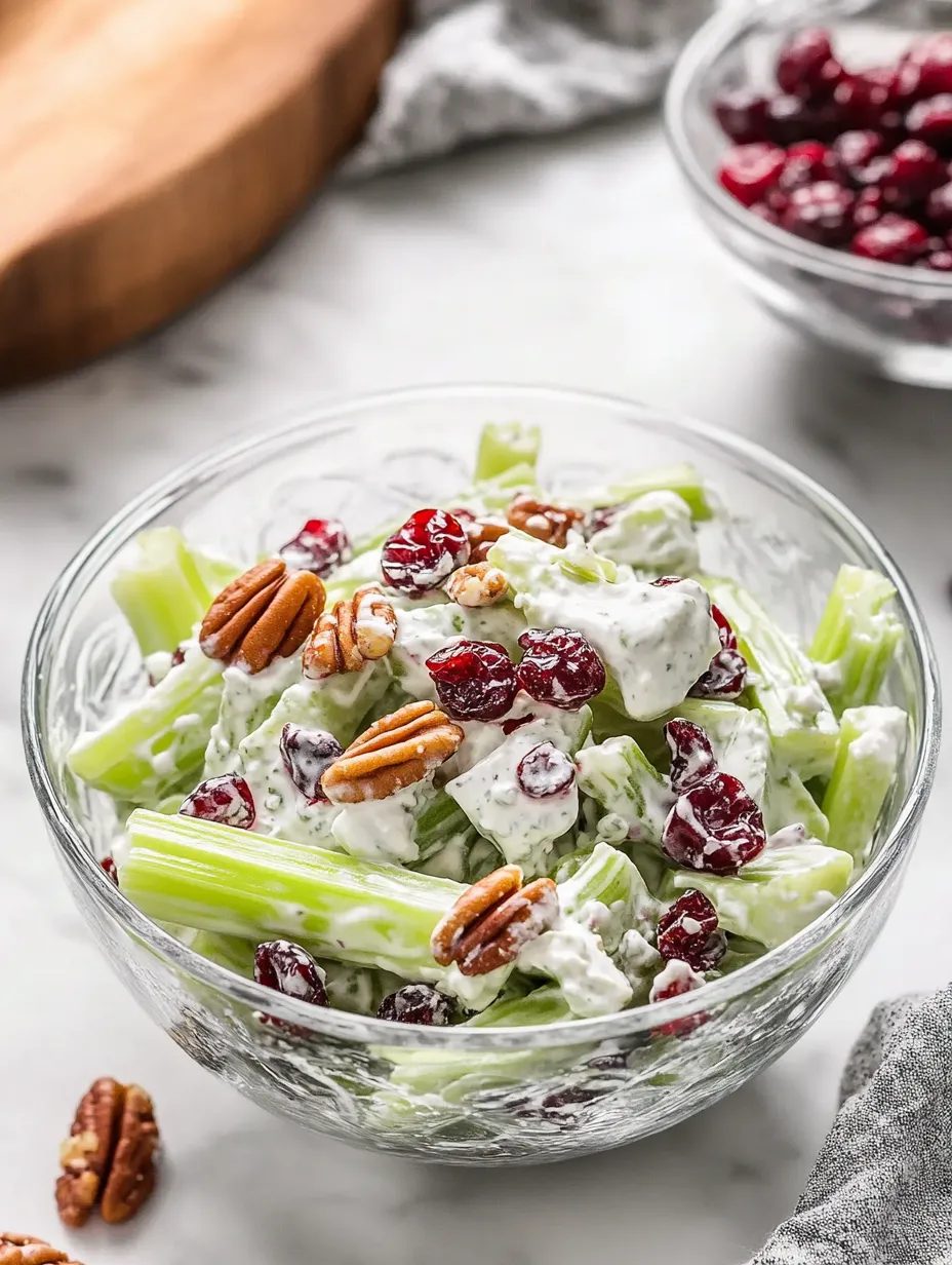 Creamy Celery Salad with Cranberries