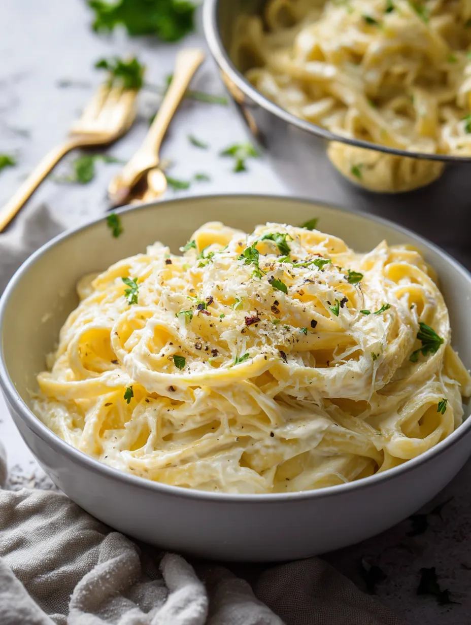Cottage Cheese Fettuccine Alfredo