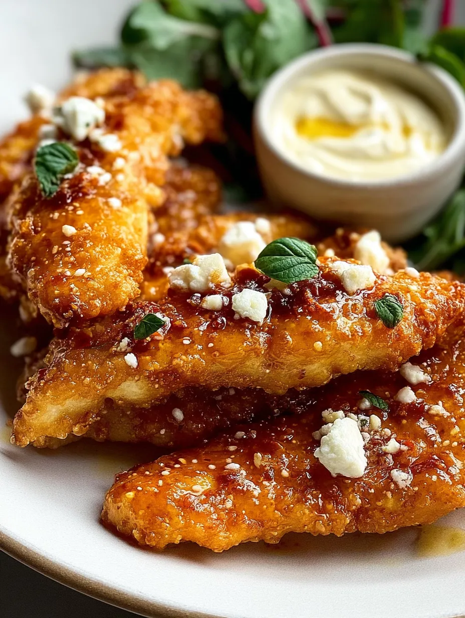 Easy Crispy Hot Honey Feta Chicken