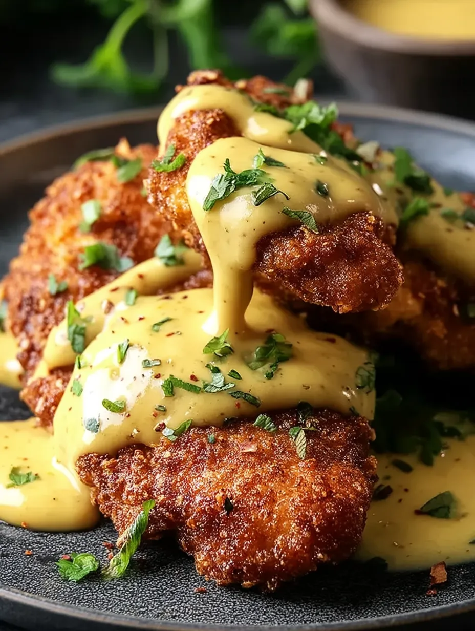 Pretzel Chicken with Mustard-Cheddar Sauce Recipe
