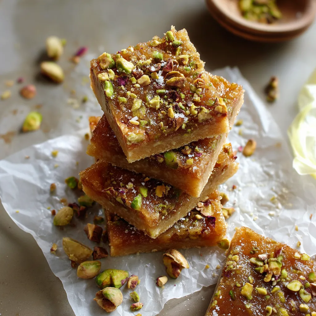 Brown Butter and Honey Pistachio Cookie Bars