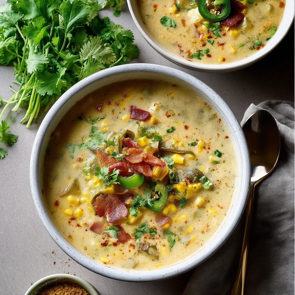 Roasted Poblano Corn Chowder
