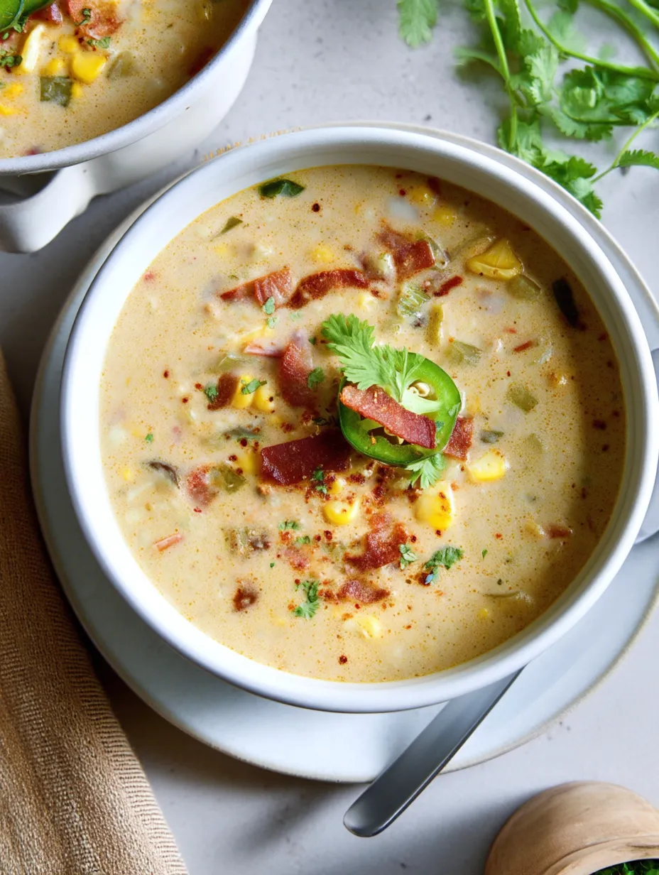 Easy Roasted Poblano Corn Chowder