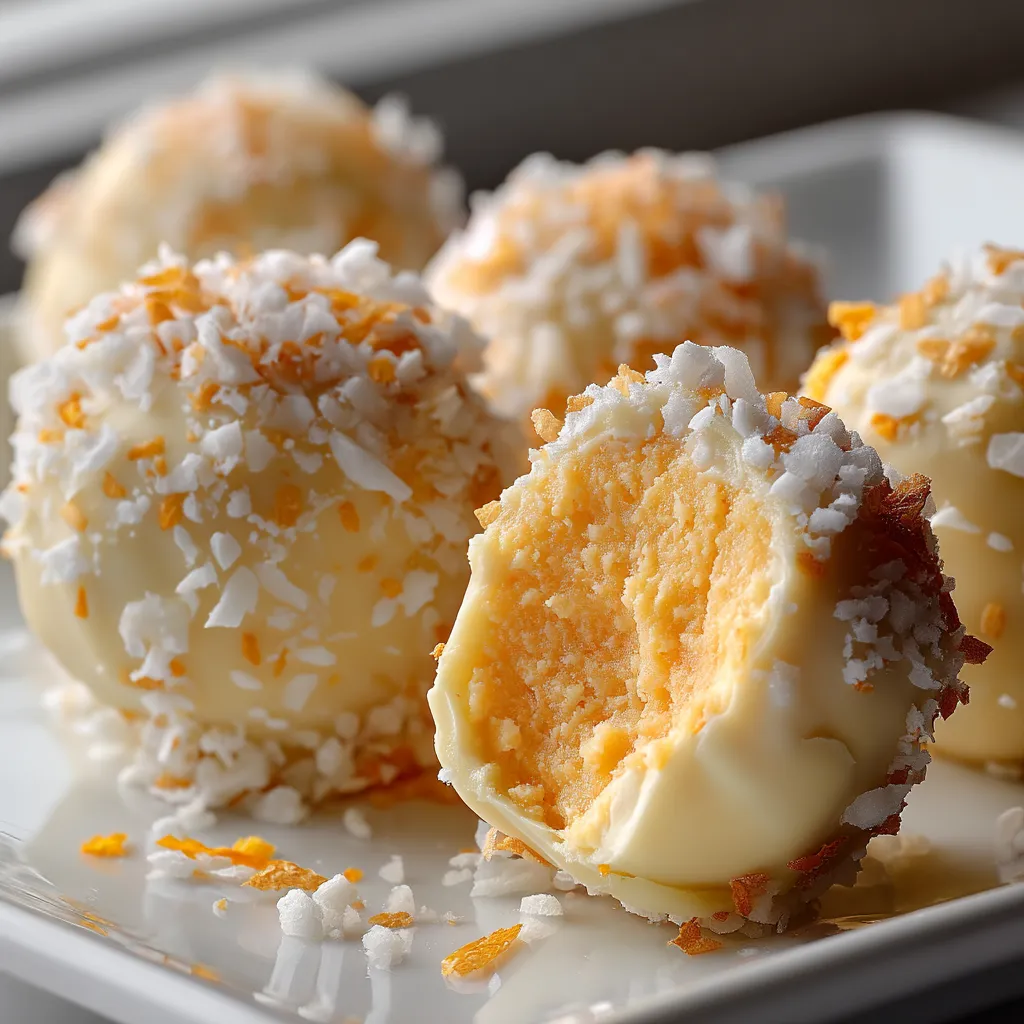 No Bake Orange Creamsicle Truffles