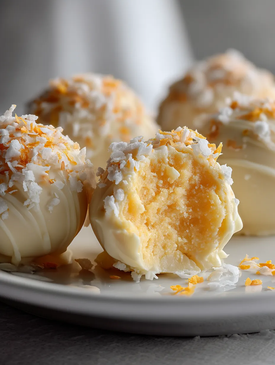 Easy No Bake Orange Creamsicle Truffles