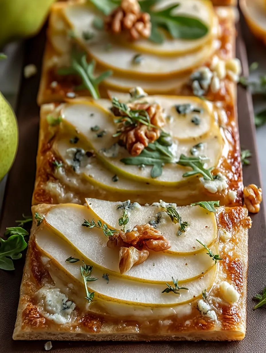 Easy Pear and Gorgonzola Flatbread
