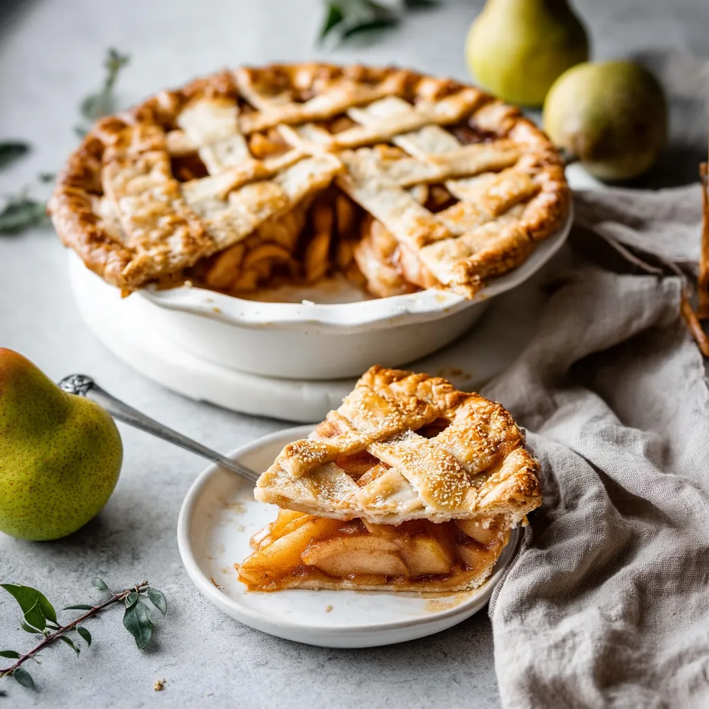 Chai Spice Vegan Pear Pie