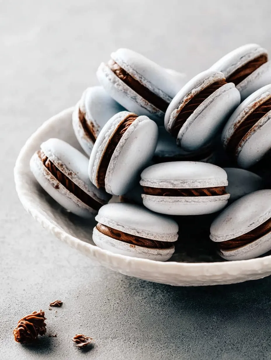 Easy London Fog Dark Chocolate Macarons