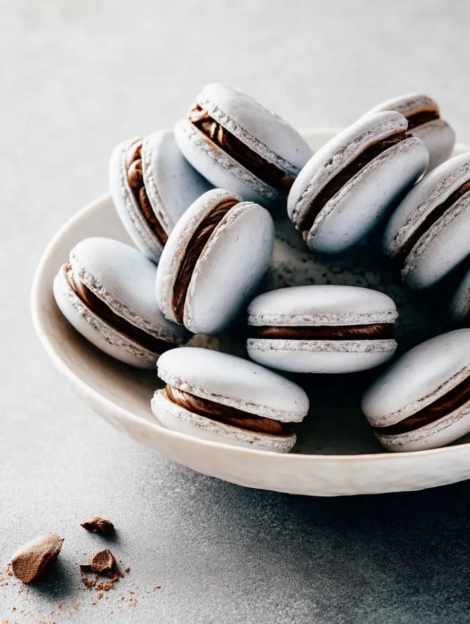 London Fog Dark Chocolate Macarons Recipe