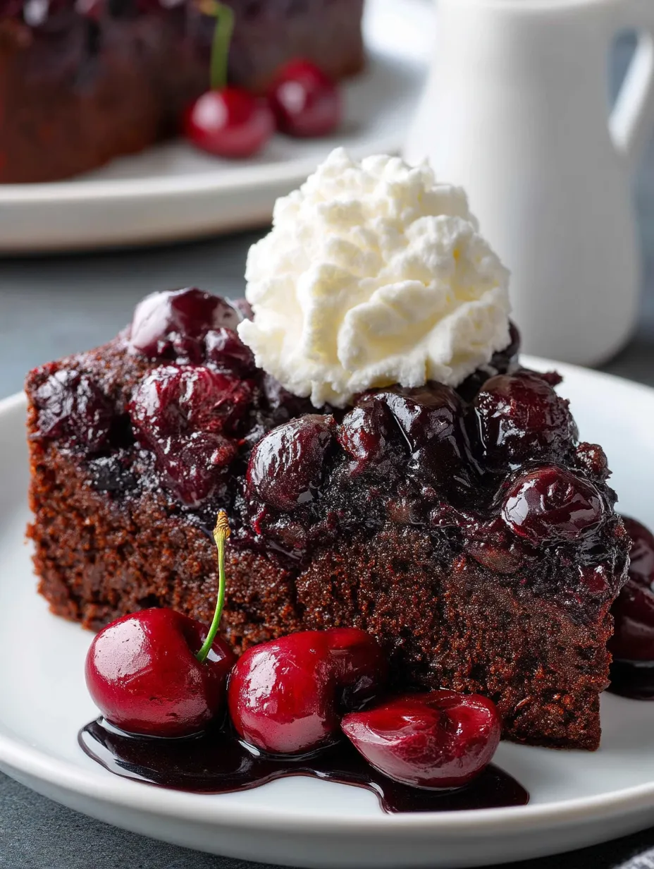Chocolate Cherry Upside Down Cake